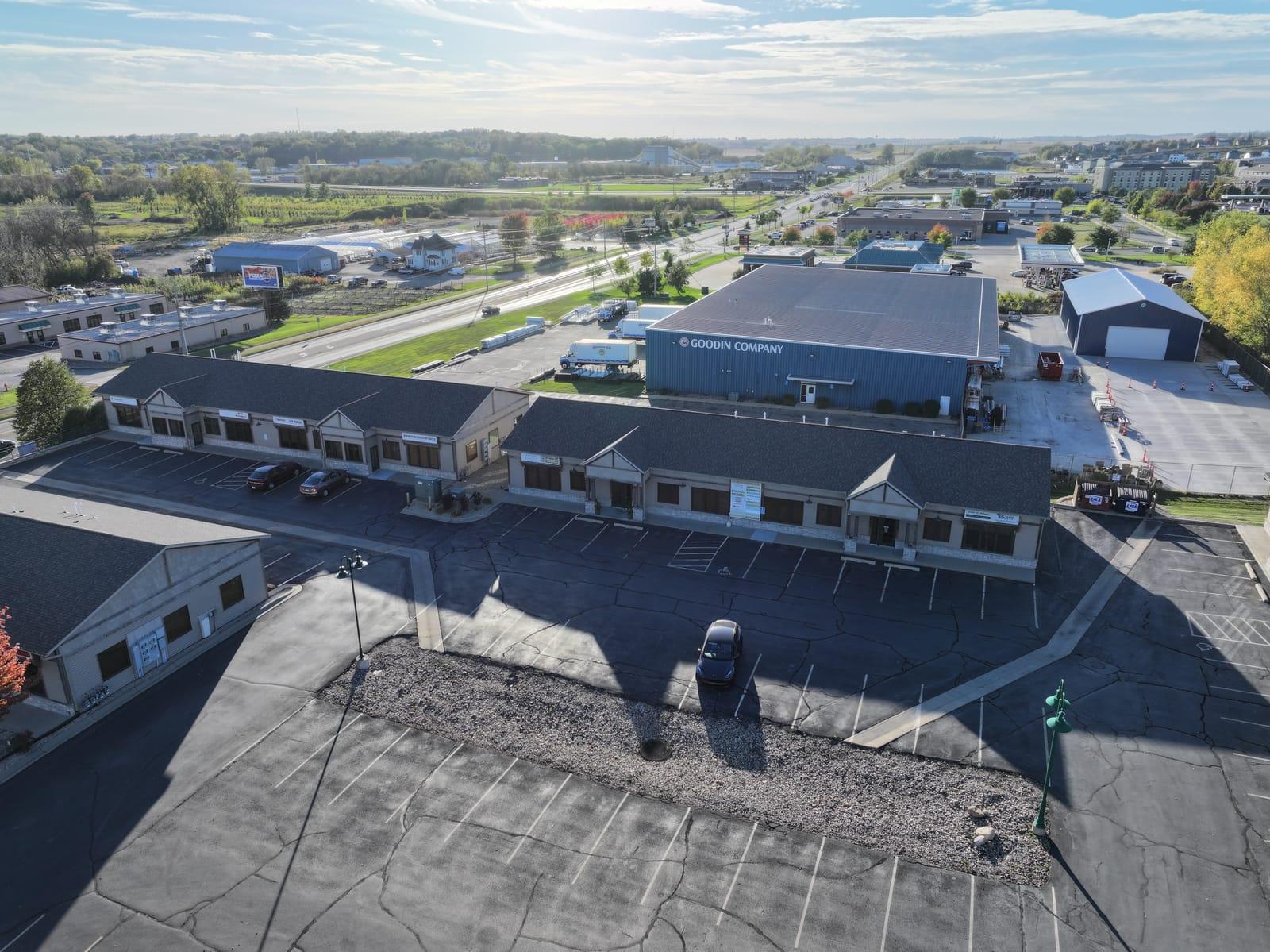 Aerial view of the Rochester Executive Suites campus